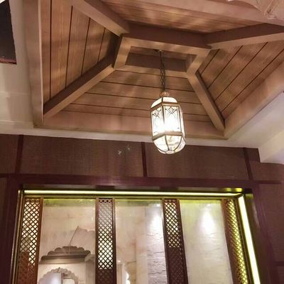 Panel dinding dalam ruangan WPC yang disesuaikan Modern WPC Ceiling Cladding Eco Friendly