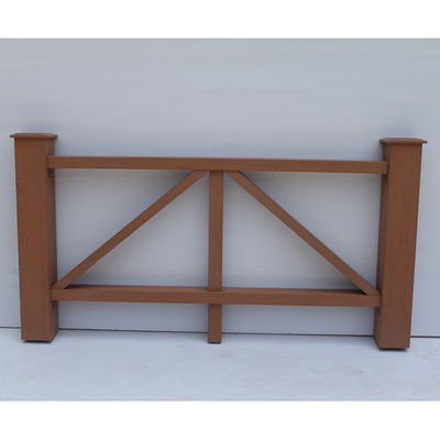 अनुकूलित सजावटी डब्ल्यूपीसी गेट पैनल लकड़ी प्लास्टिक मिश्रित बाड़ कीटरोधी