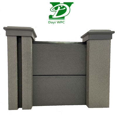 Clôture en composite bois (WPC) moderne pour jardin, aspect bois naturel