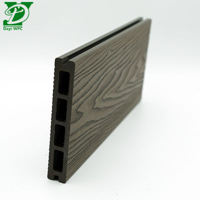 Decking WPC com núcleo oco WPC 3D em relevo profundo