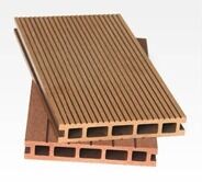 Waterproof Wood Grain 150x25mm Solid Composite Decking Board Garden Terrace